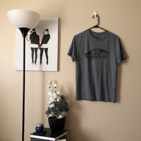 Vans Other - Vans off the wall blue grey custom fit graphic tee